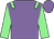 Mauve, light green epaulets and sleeves