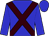 blue, brown cross sashes