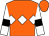 Orange, white triple diamond, white sleeves, black armlets