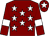 Maroon, white stars, armlets and star on cap