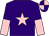 Purple, pink star, purple and pink halved sleeves, quartered cap