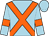 Light Blue, Orange cross belts and armlets