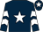 Dark blue, white star, white chevrons on sleeves, white star on cap