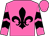 hot pink, black fleur de lys, black chevrons on sleeves