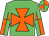 Jade, orange maltese cross, quartered sleeves and cap