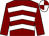 Maroon & white chevrons, maroon sleeves, quartered cap