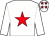 White, red star, stars on cap