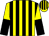 Yellow and black stripes, halved sleeves