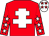 Red, white cross of lorraine, white stars on sleeves, white cap, red stars