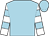 Light blue, white and light blue hooped sleeves