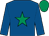 Royal blue, emerald green star and cap