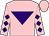 Pink, purple inverted triangle, purple diamonds on sleeves, pink cap