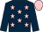 Dark Blue, Pink stars, Dark Blue sleeves, Pink cap