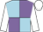 Light blue and mauve (quartered), white sleeves and cap