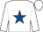 White, royal blue star, white cap