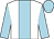 White, light blue stripe, sleeves and cap