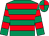 Emerald green, red hoops, quartered cap