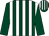 Dark green and white stripes, dark green sleeves