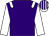 Purple body, white epaulettes, white arms, white cap, purple striped