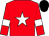 red, white star, white armlets, black cap