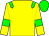 Yellow body, green epaulettes, yellow arms, green armlets, green cap