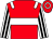 Red, white hoop, white epaulets, white sleeves, black stripes, red cap, white hoop