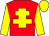 Red, Yellow cross of Lorraine, sleeves and cap