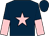 Dark blue, pink star, pink & dark blue halved sleeves, dark blue cap