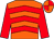 orange, red chevrons and sleeves,  quartered cap