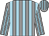 grey, light blue stripes