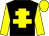 Black, yellow cross of lorraine & sleeves, yellow cap