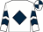 White, dark blue diamond, chevrons on sleeves, quartered cap