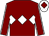 Maroon, white triple diamond, maroon sleeves, white seams, white cap, maroon diamond