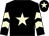 Black, beige star, chevrons on sleeves, black cap, beige star