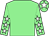 Light green, white stars on sleeves, light green cap, white star