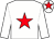 White, red star and star on cap