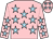 pink, light blue stars