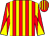 Red and yellow stripes, diabolo on sleeves