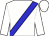 white, blue sash