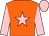 orange, pink star, pink sleeves, pink cap