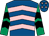 Royal blue & pink chevrons, emerald green sleeves, black chevrons, royal blue cap, pink stars