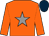 ORANGE, GREY star, DARK BLUE cap