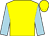 yellow, light blue sleeves