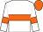 White, orange hoop, armbands and cap