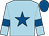 Light blue, royal blue star, armlets and cap