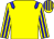 yellow, blue epaulets, striped sleeves and cap