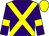 Purple body, yellow saint's cross andre, purple arms, yellow armlets, yellow cap