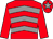 Red & grey chevrons, red sleeves, grey star on cap