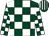 Dark green & white check, striped cap