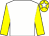 White, yellow sleeves, yellow cap, white star